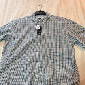 Jos. A. Bank Blue and Green Checkered Shirt